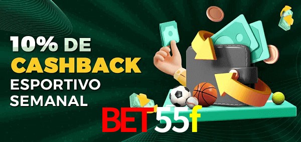 10% de bônus de cashback na bet55f
